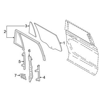 Lincoln OE - Rear Door - Glass & Hardware