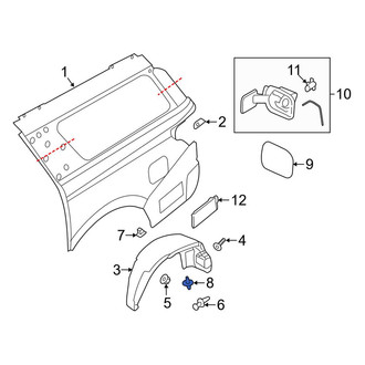 Lincoln OE - Quarter Panel Splash Shield Clip