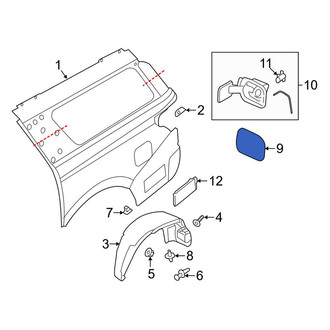Lincoln OE - Rear Fuel Filler Door
