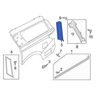 Lincoln OE - Left Body D-Pillar Molding