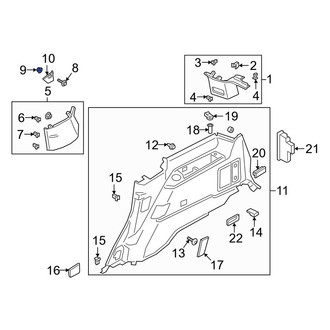 Lincoln OE - Body C-Pillar Trim Panel Nut