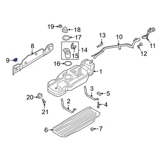 Lincoln OE - Fuel Tank Shield Clip