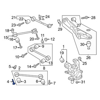 Lincoln OE - Inner Suspension Trailing Arm Bolt