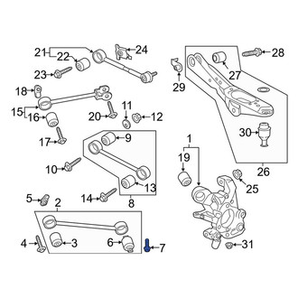 Lincoln OE - Outer Suspension Trailing Arm Bolt
