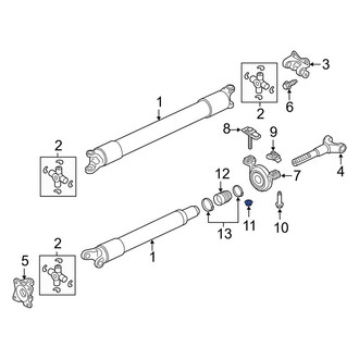 Lincoln OE - Drive Shaft Center Support Nut