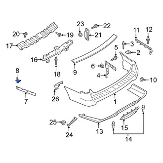Lincoln OE - Bumper Impact Strip Clip