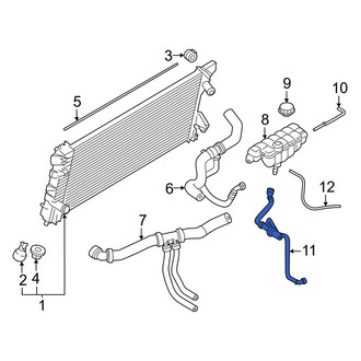 Lincoln OE - Lower Engine Coolant Overflow Hose