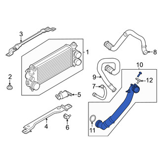 Lincoln OE - Left Lower Intercooler Pipe