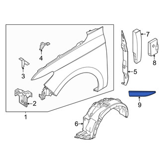 Lincoln OE - Front Left Fender Molding