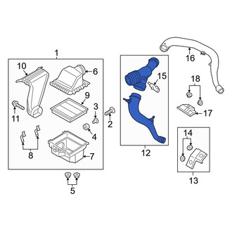 Lincoln OE - Rear Left Engine Air Intake Hose