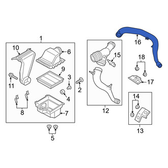 Lincoln OE - Engine Air Intake Hose