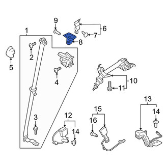 Lincoln OE - Rear Left Seat Belt Anchor Plate Cover