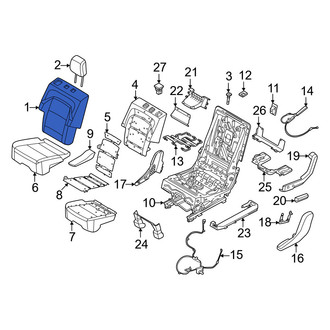 Lincoln OE - Center Left Seat Back Cushion Cover