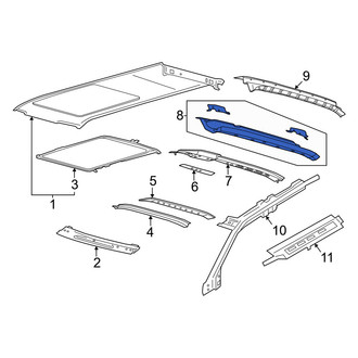 Lincoln OE - Rear Inner Roof Header Panel