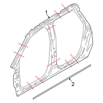 Lincoln OE - Pillars, Rocker & Floor - Aperture Panel