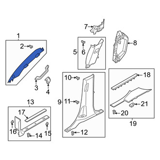 Lincoln OE - Right Body A-Pillar Trim Panel