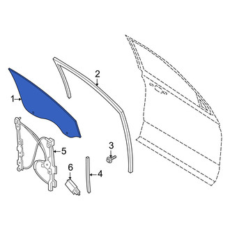 Lincoln OE - Front Left Door Glass