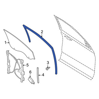 Lincoln OE - Front Right Window Channel