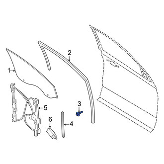 Lincoln OE - Door Window Glass Surround Channel Bolt