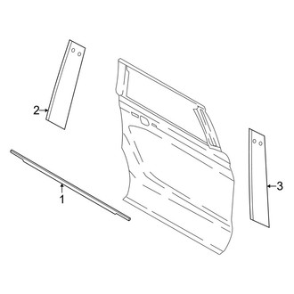 Lincoln OE - Rear Door - Exterior Trim