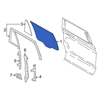 Lincoln OE - Front Left Door Glass