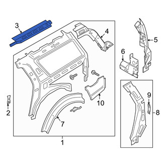 Lincoln OE - Front Right Roof Side Rail