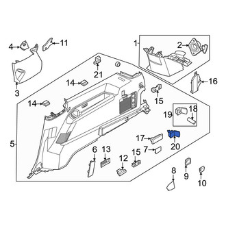 Lincoln OE - Rear Right Lower 12 Volt Accessory Power Outlet