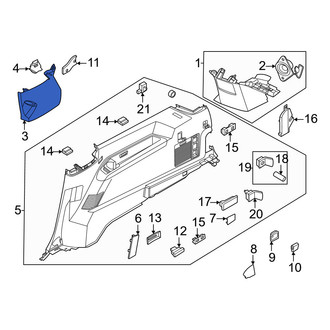 Lincoln OE - Right Body C-Pillar Trim Panel