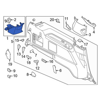 Lincoln OE - Right Outer Body D-Pillar Trim Panel