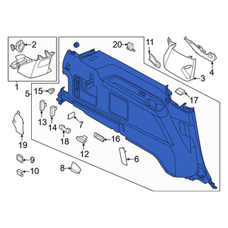 Lincoln OE - Rear Left Interior Quarter Panel Trim Panel