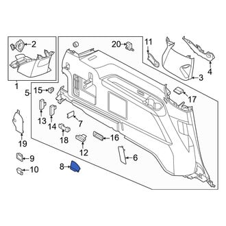 Lincoln OE - Rear Left Interior Quarter Panel Trim Panel Insert