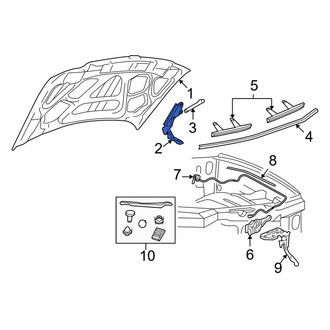Lincoln OE - Front Left Hood Hinge
