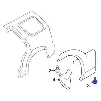 Lincoln OE - Radiator Support Access Cover Clip