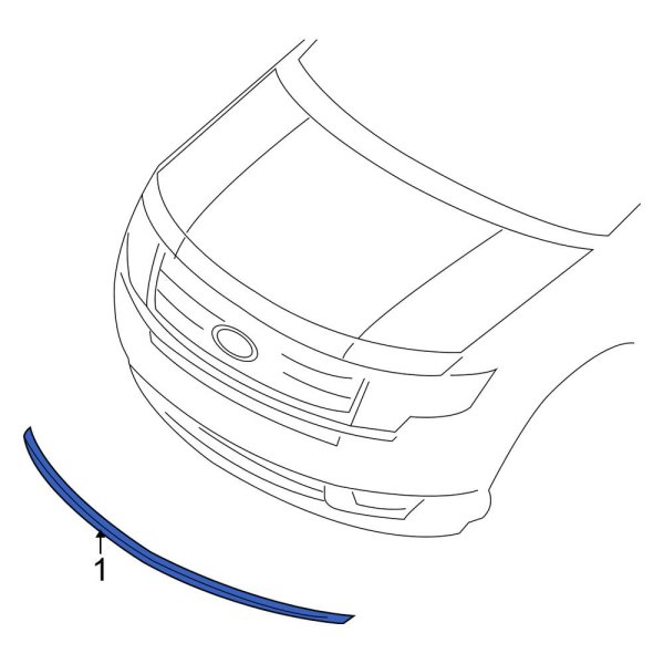 Lincoln OE 7A1Z16856A Front Hood Molding