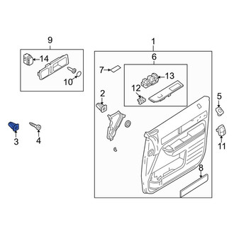 Lincoln OE - Door Interior Trim Panel Nut