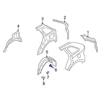 Lincoln OE - Quarter Panel Splash Shield Clip