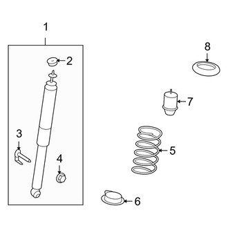 Lincoln OE - Rear Suspension - Shocks & Components (AWD)