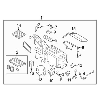 Lincoln OE - Air Conditioner & Heater - Evaporator Components