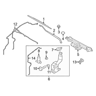 Lincoln OE - Windshield - Wiper & Washer Components (Base)
