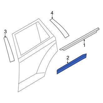 Lincoln OE - Rear Right Door Belt Molding