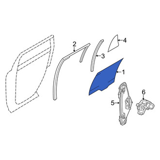 Lincoln OE - Rear Right Door Glass