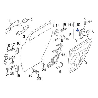 Lincoln OE - Front Door Handle Rod Guide