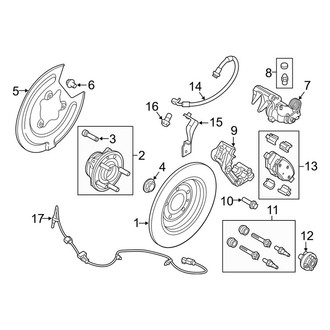 Lincoln OE - Rear Suspension - Brake Components (FWD)
