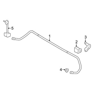 Lincoln OE - Rear Suspension - Stabilizer Bar & Components (Base FWD)