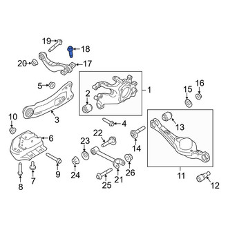 Lincoln OE - Rear Upper Suspension Control Arm Bolt