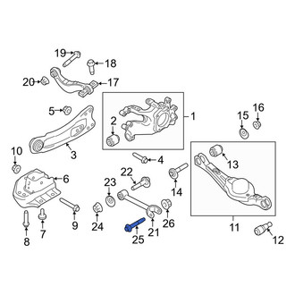 Lincoln OE - Rear Alignment Camber Adjusting Eccentric Bolt