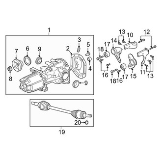 Lincoln OE - Rear Suspension - Axle Components (AWD)