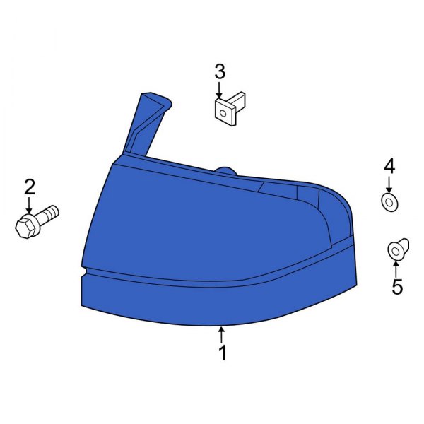 Lincoln OE BA1Z13405A Rear Left Tail Light Assembly