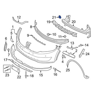 Lincoln OE - Bumper Impact Bar Nut