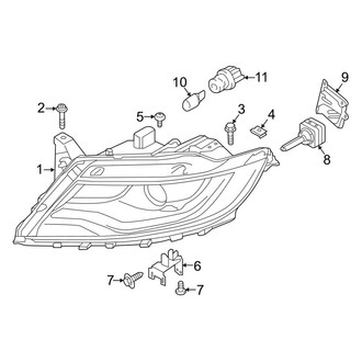 Lincoln OE - Front Lamps - Headlamp Components (HID)